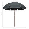 vidaXL Parasol de jardin avec mât en acier 300 cm anthracite
