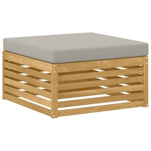 vidaXL Pouf d'Ext&eacute;rieur Bois d'Acacia Massif Blanc