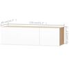vidaXL Meubles TV 2 pcs bois d’ingénierie chêne et blanc brillant