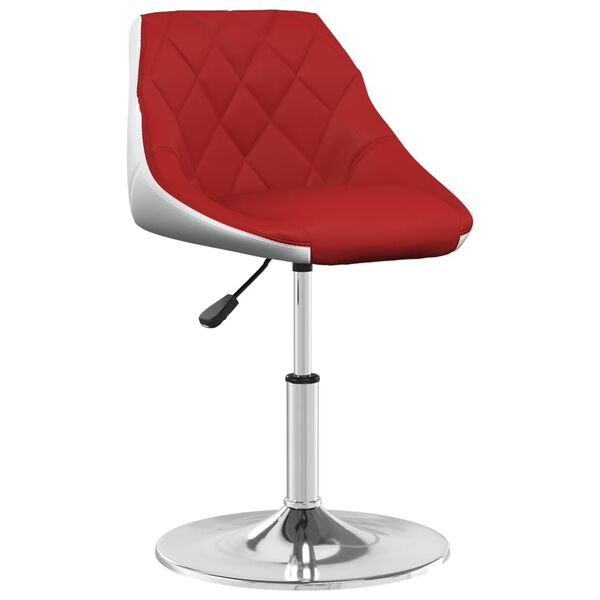 vidaXL Tabouret de bar Rouge bordeaux et blanc Similicuir