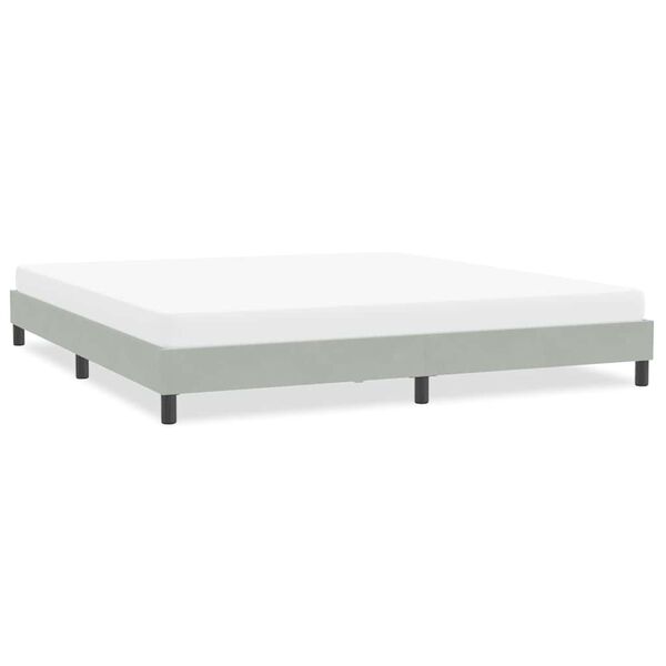 vidaXL Cadre de lit sans matelas gris clair 200x220 cm velours
