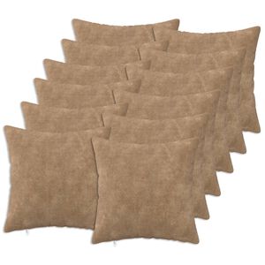 vidaXL Housse de coussin 12 pc HEERLEN Taupe 40 x 40 cm