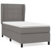 vidaXL Sommier &agrave; lattes de lit avec matelas Gris fonc&eacute; 80x200 cm Tissu