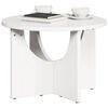 vidaXL Table basse Blanc 50 x 50 x 35 cm Bois massif en pin