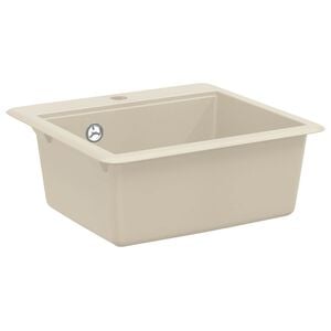 vidaXL &Eacute;vier 80% Quartz et 20% R&eacute;sine 470 x 440 mm Beige