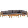 vidaXL Salon de jardin avec coussins 5 pcs Bois d'acacia solide