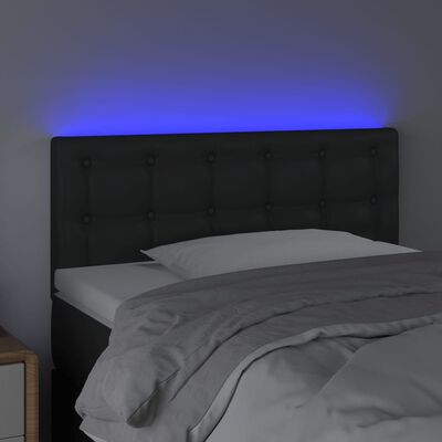 vidaXL Tête de lit à LED Noir 80x5x78/88 cm Similicuir