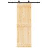 vidaXL Porte coulissante et kit de quincaillerie 70x210 cm pin massif
