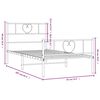 vidaXL Cadre de lit m&eacute;tal sans matelas avec pied de lit noir 80x200 cm