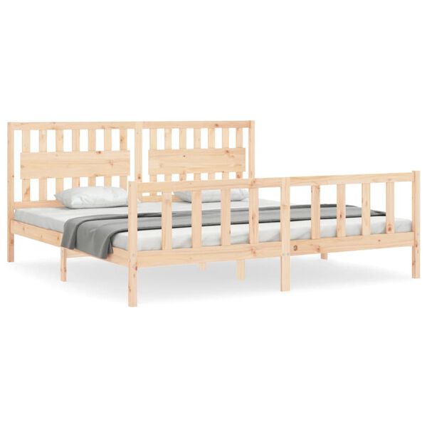vidaXL Cadre de lit sans matelas 200x200 cm bois massif de pin