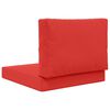 vidaXL Coussin de canap&eacute; d'ext&eacute;rieur 2 pcs Rouge Polyester