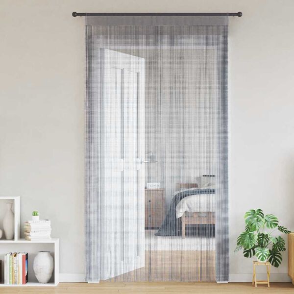vidaXL Rideau en fils 2 pcs 140 x 250 cm gris clair