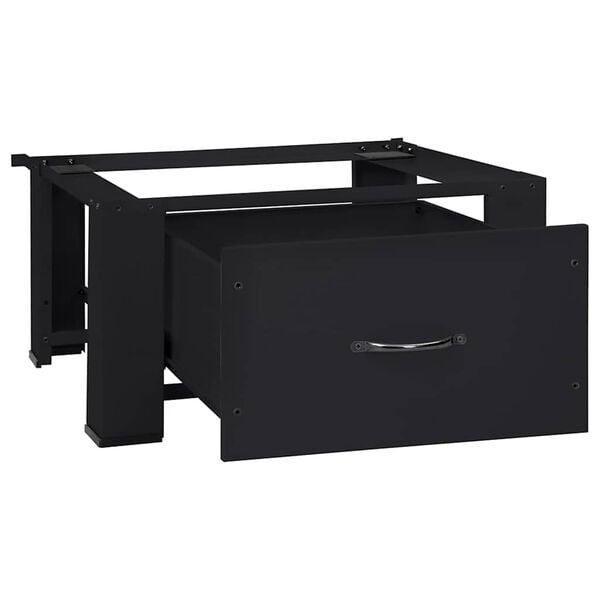 vidaXL Socle pour Machine à Laver Noir 64 x 55 x 32.5 cm Acier
