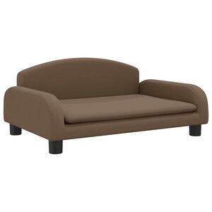 vidaXL Lit pour chien marron 70x45x30 cm tissu