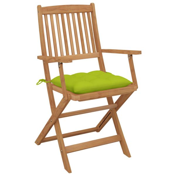 vidaXL Chaises pliables de jardin lot de 6 avec coussins Bois d'acacia