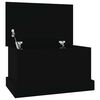 vidaXL Bo&icirc;te de rangement noir 50x30x28 cm bois d'ing&eacute;nierie