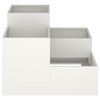 vidaXL Cache-pot de jardin Blanc 80 x 80 x 60 cm Acier