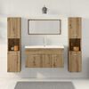 vidaXL Ensemble de meubles salle de bain 4 pcs bois d'ing&eacute;nierie