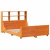 vidaXL Lit biblioth&egrave;que sans matelas cire marron 140x200cm bois massif