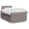 vidaXL Sommier &agrave; lattes de lit avec matelas Taupe 120x200 cm Tissu