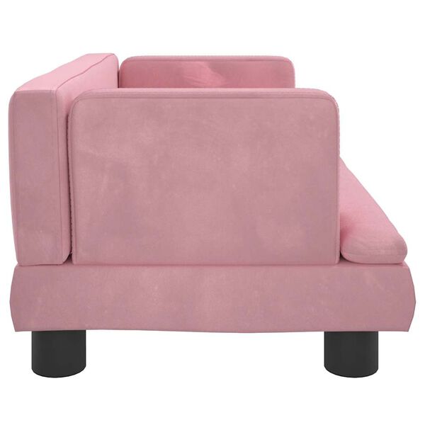 vidaXL Canap&eacute; pour enfants rose 60x40x30 cm velours