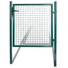vidaXL Portail de cl&ocirc;ture &agrave; une porte 100x100 cm en acier thermolaqu&eacute;