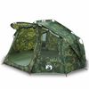 vidaXL Tente de p&ecirc;che 5 personnes camouflage imperm&eacute;able