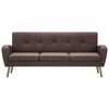vidaXL Canap&eacute; &agrave; 3 places Tissu Marron