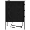 vidaXL Cabinet de chevet Ch&ecirc;ne noir 42 x 41 x 61 cm Bois d'ing&eacute;nierie