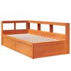 vidaXL Lit biblioth&egrave;que sans matelas cire marron 75x190 cm pin massif