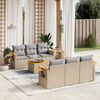 vidaXL Salon de jardin avec coussins 7 pcs beige r&eacute;sine tress&eacute;e