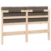 vidaXL T&ecirc;te de lit capitonn&eacute;e Marron et Taupe 160 cm Pin massif