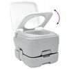 vidaXL Toilette de Camping 2 pcs Gris et blanc