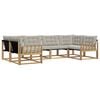 vidaXL Ensemble de canap&eacute;s d'ext&eacute;rieur 6 pc Blanc et gris clair