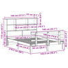 vidaXL Lit biblioth&egrave;que sans matelas 140x190 cm bois de pin massif