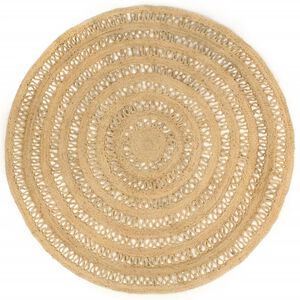 vidaXL Tapis fait &agrave; la main Jute tress&eacute;e 210 cm