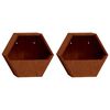 vidaXL Jardini&egrave;res murales 2 pcs Rouill&eacute; Acier corten 46x10x40 cm