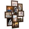 vidaXL Collage de cadres photo de photo10x(13x18 cm) Marron fonc&eacute; MDF