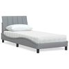 vidaXL Lit avec matelas Hanko gris clair 90x190 cm tissu