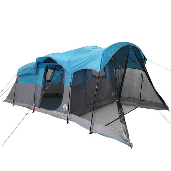 vidaXL Tente familiale tunnel 8 personnes bleu imperméable