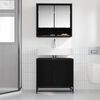 vidaXL Meuble de Lavabo de Salle de Bain Ch&ecirc;ne noir 65 x 33 x 60 cm
