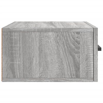 vidaXL Table de chevet murale sonoma gris 35x35x20 cm