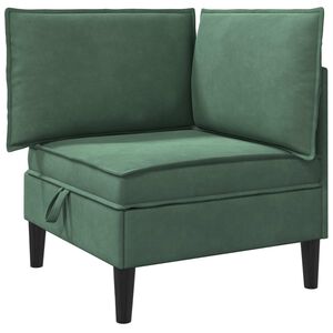 vidaXL Sofa avec rangement Vert Mer Velours
