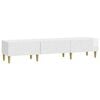 vidaXL Meuble TV 147 x 34,5 x 30 cm Blanc brillant Bois d'ing&eacute;nierie