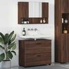 vidaXL Ensemble de mobilier de salle de bain 2 pcs Ch&ecirc;ne brun
