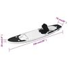 vidaXL Ensemble de planche SUP gonflable Noir 330x76x10 cm