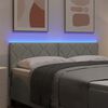 vidaXL T&ecirc;te de lit LED Gris clair 144 cm Cuir synth&eacute;tique