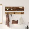 vidaXL Porte-manteau mural avec &eacute;tag&egrave;re Bois ancien 90 x 15 x 36 cm