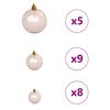 vidaXL Sapin de No&euml;l artificiel pr&eacute;-&eacute;clair&eacute; Rose 120 cm PVC