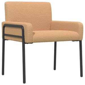 vidaXL Fauteuil d'appoint Beige Boucl&eacute;